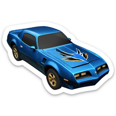 Blue trans am side sticker