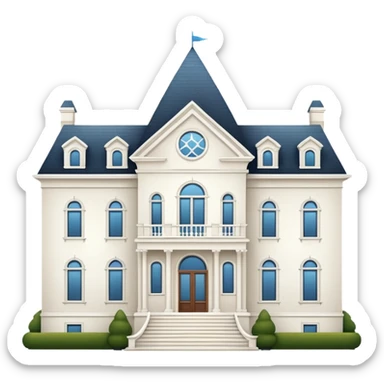big white mansion sticker