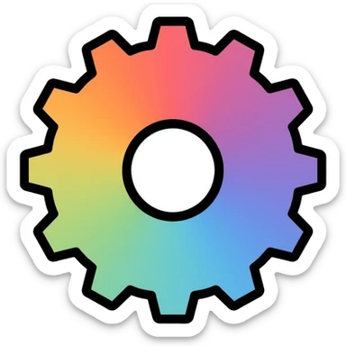 settings gear for web application sticker