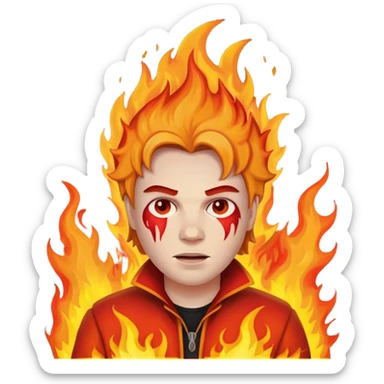 Can you make a banner that says Michael the killer on fire? sticker