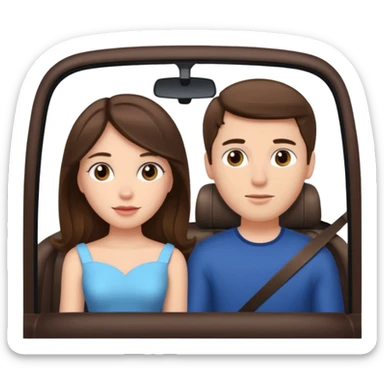 Passenger princess in car with brunette hair boyfriend sticker
