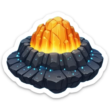 Asteroid rain fall sticker