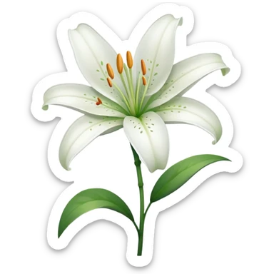 Lily flower sticker