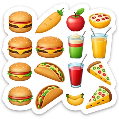 create some lunch emojis for slack sticker