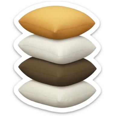 Stack pillow no face sticker
