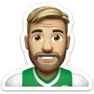 Man supporting Ireland Rugby Team sticker