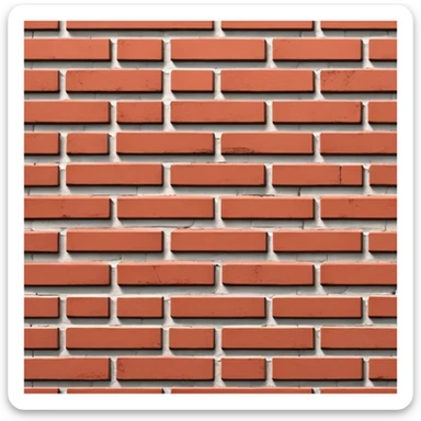 brick wall with red bricks sticker