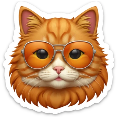 Cat with sunglasses sticker