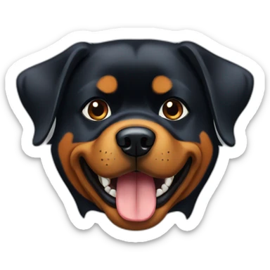 Rottweiler dog closed mouth sticker