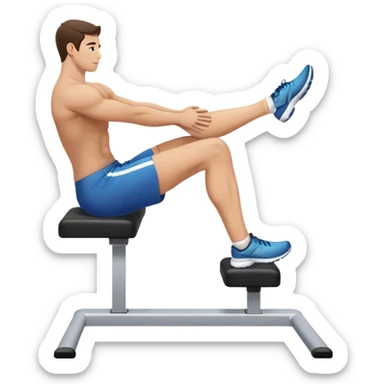 side-view seated calf-raise lower leg exercise sticker