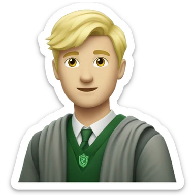 Blonde Male Slytherin student sticker