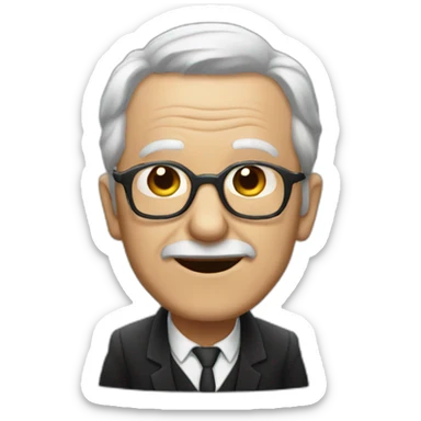 Old man pianist sticker