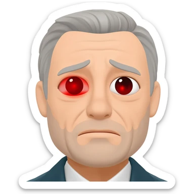 bloodshot eye from taking a redeye flight sticker