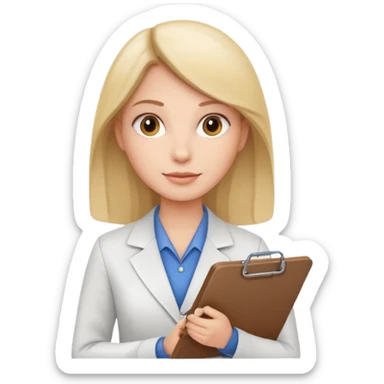 product owner professional person with clipboard confident expression sticker