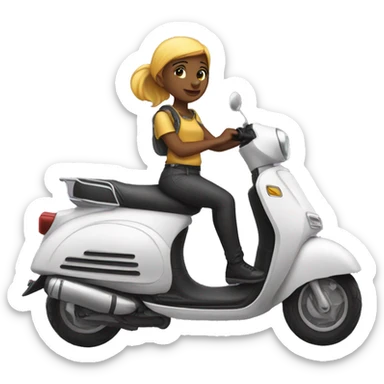 Scooter girl sticker