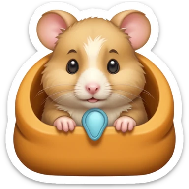 🐹 with paws peeking out sticker