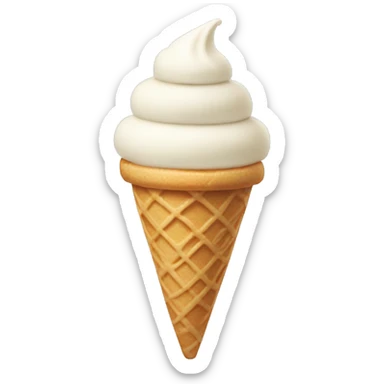 Vanilla ice cream cone  sticker