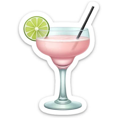 Halloween soft pink cocktail sticker