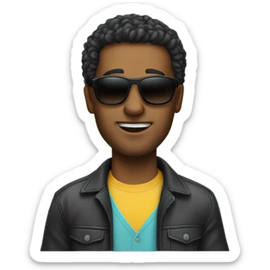 Man that is wearing sunglasses extra cool sticker