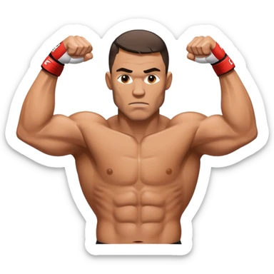 A ufc fighter sticker