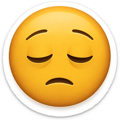 yellow face with sleepy eyes sticker