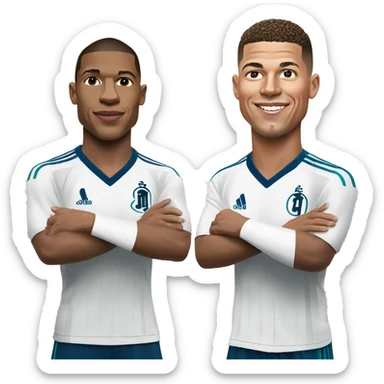 Mbappé on réal Madrid and Ronaldo  sticker