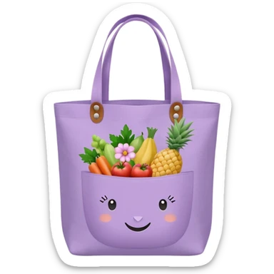 light purple tote bag sticker