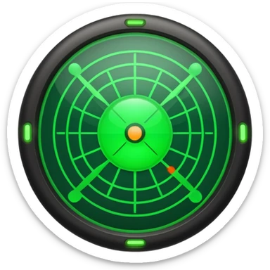 generate ultra realistic green radar
 sticker