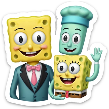 SpongeBob “gangs all here” sticker