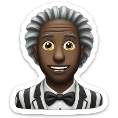 Beetlejuice the black guy sticker