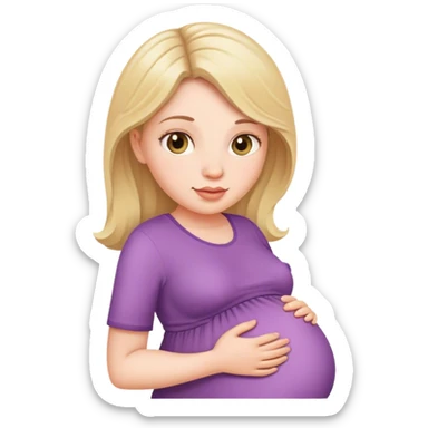 Pregnant white women sticker