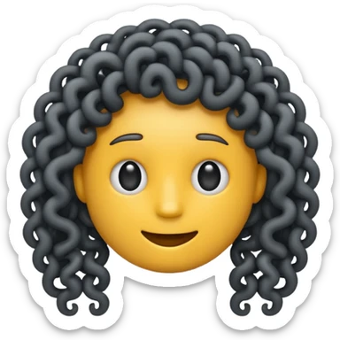 curly braces emoji representing code, minimal and bold sticker