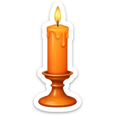 Candle in a candlestick sticker