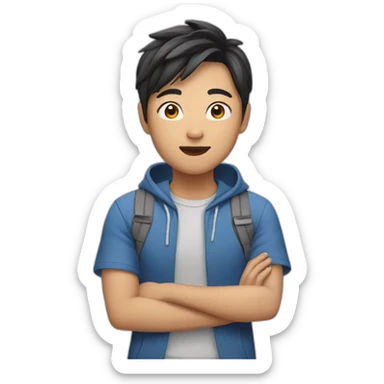 Asian teenager sticker