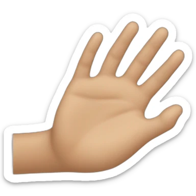 hand pushing something down sticker