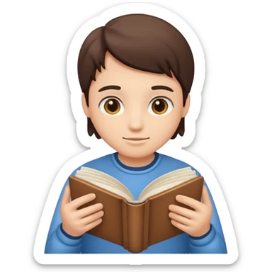 Open book in hand  sticker