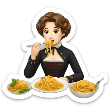 anna karenina eating pasta sticker