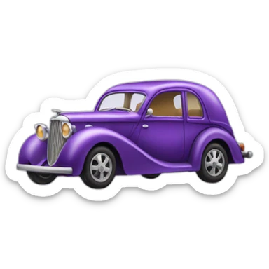 Une voiture de luxe violette sticker