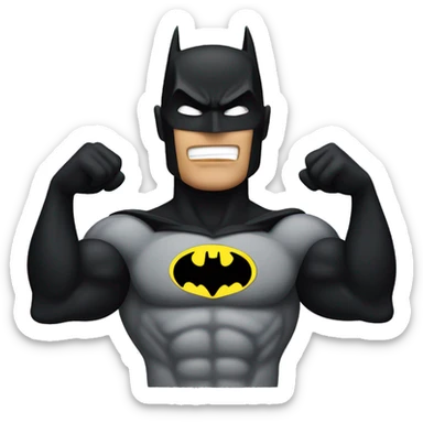 Batman front double bicep sticker
