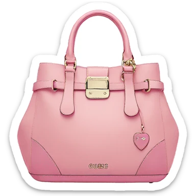 Pink guess handbag sticker