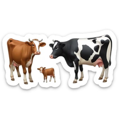 Cow and calf sticker