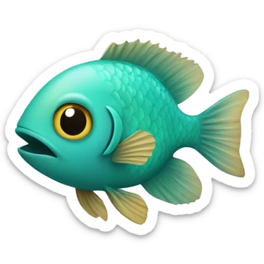 Turquoise fish sticker