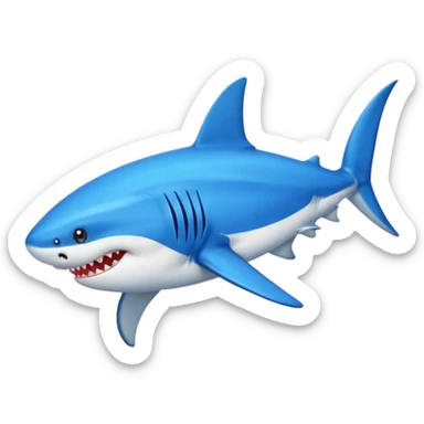 Tiburón con tenis azules sticker