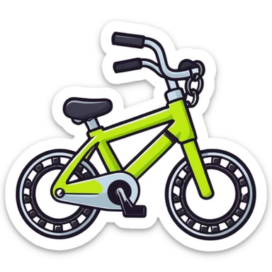 bike chain cartoonish sticker style sticker