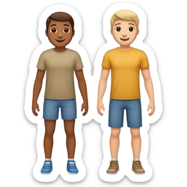 two friends, full body sticker