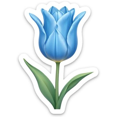 a single light blue tulip sticker