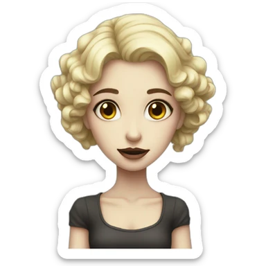 Morbid loveliness girl sticker