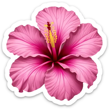 pink and brown hibiscus sticker