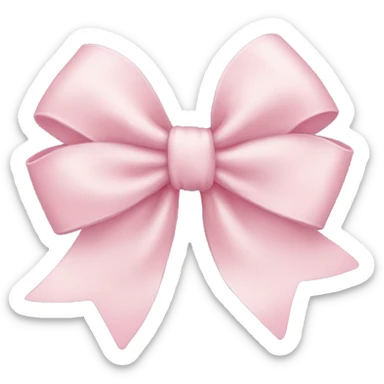 light pink bow sticker