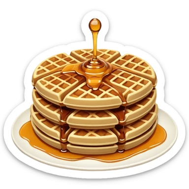 waffles with maple syrup sticker